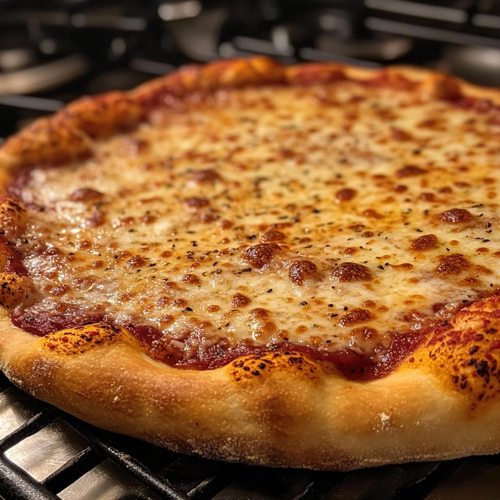 Delicious artisan pizza dough prepared for baking in a rustic kitchen setting.