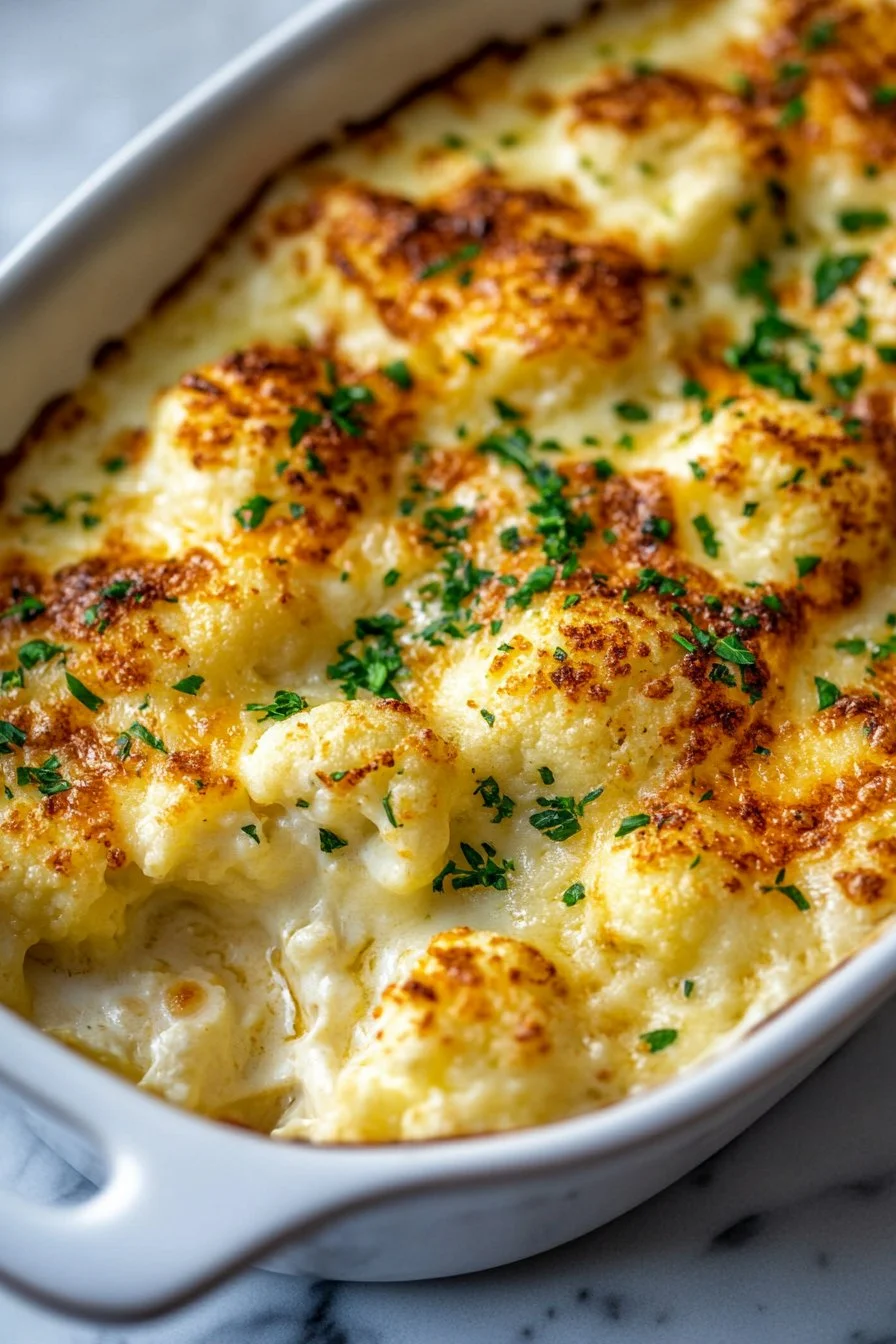 Best Cheesy Cauliflower Au Gratin