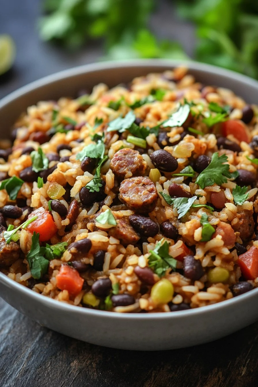 Black Beans and Rice with Sausage