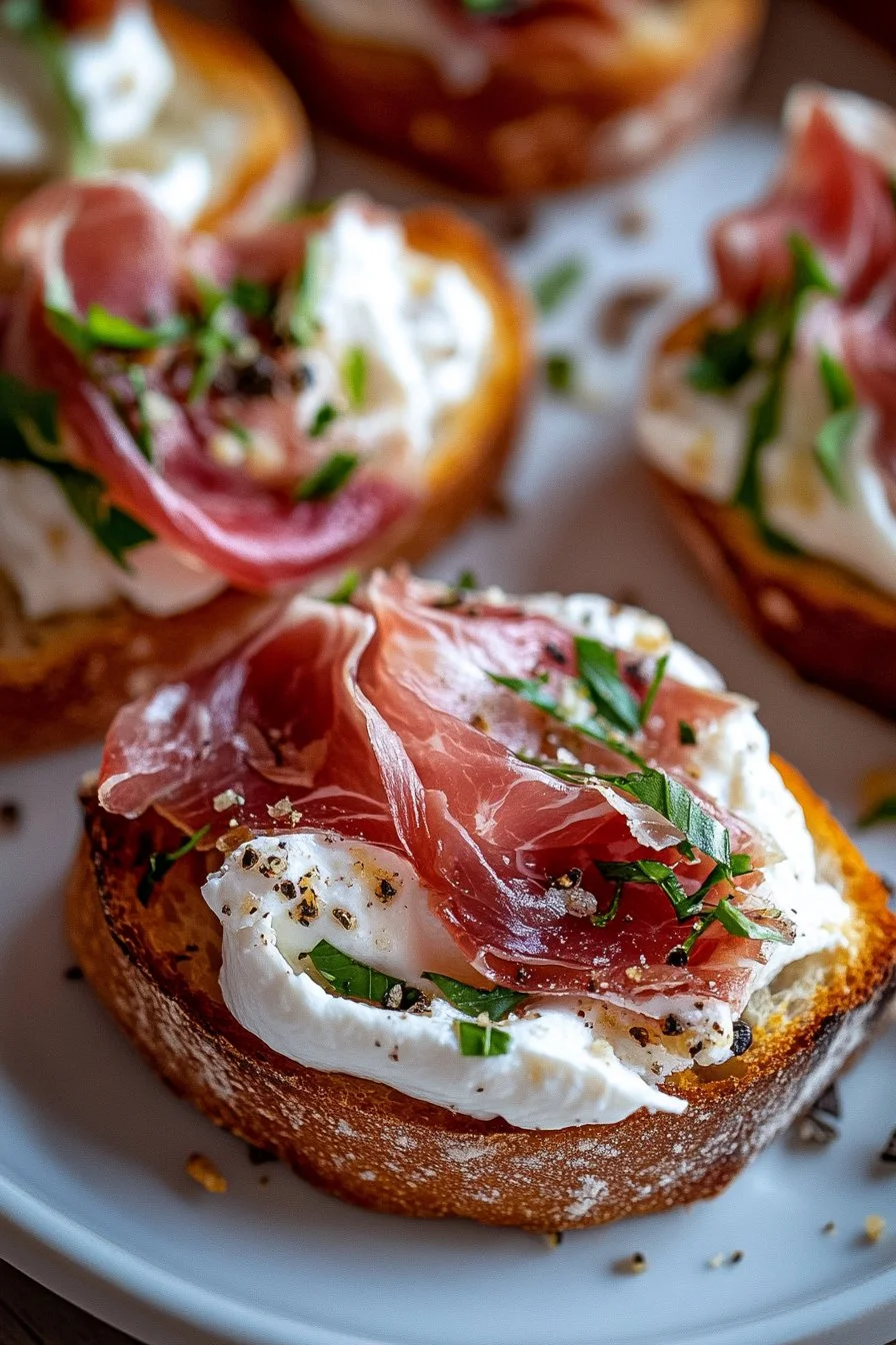 Burrata & Prosciutto Crostini: 1 Elegant Appetizer