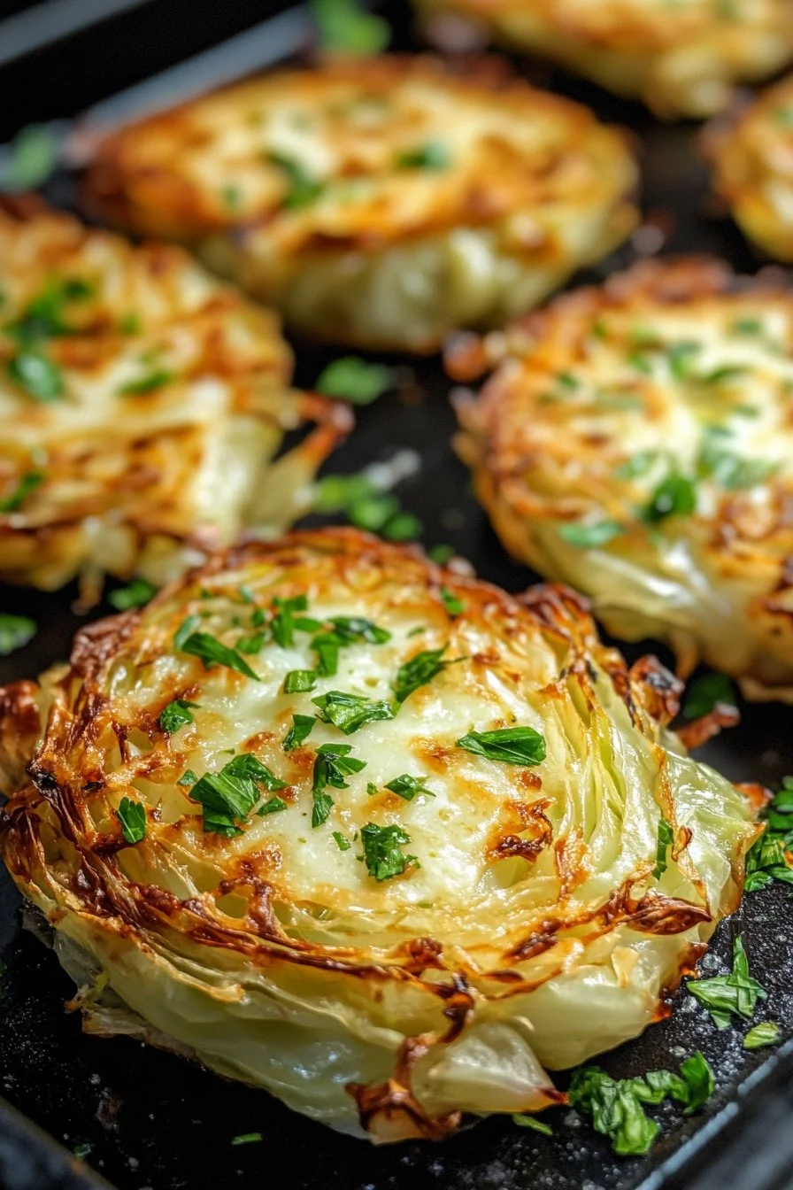 Cheesy Baked Cabbage Steaks