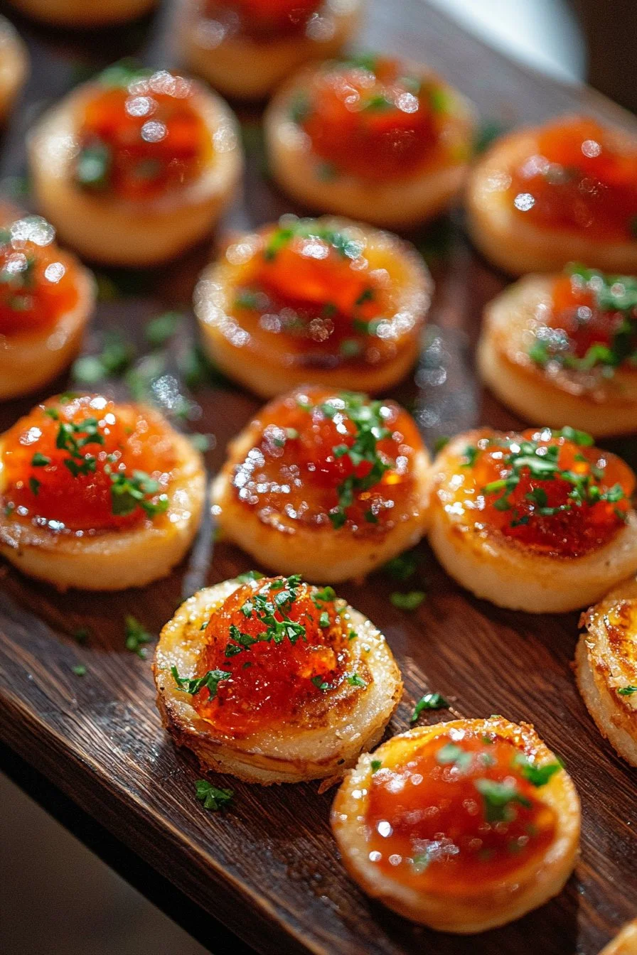 Cheesy Thumbprint Appetizers with Hot Pepper Jelly