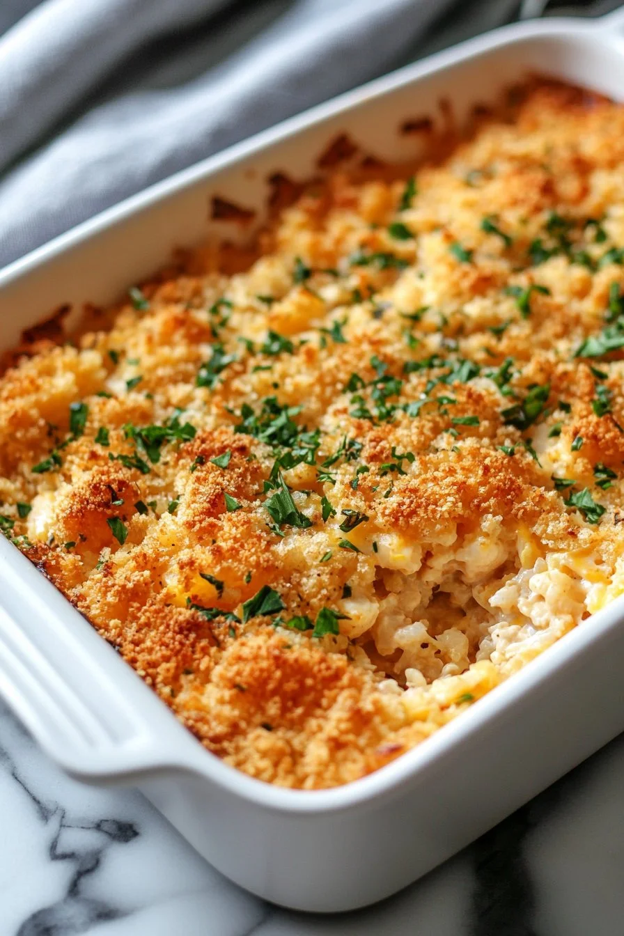Chicken Cauliflower Rice Casserole