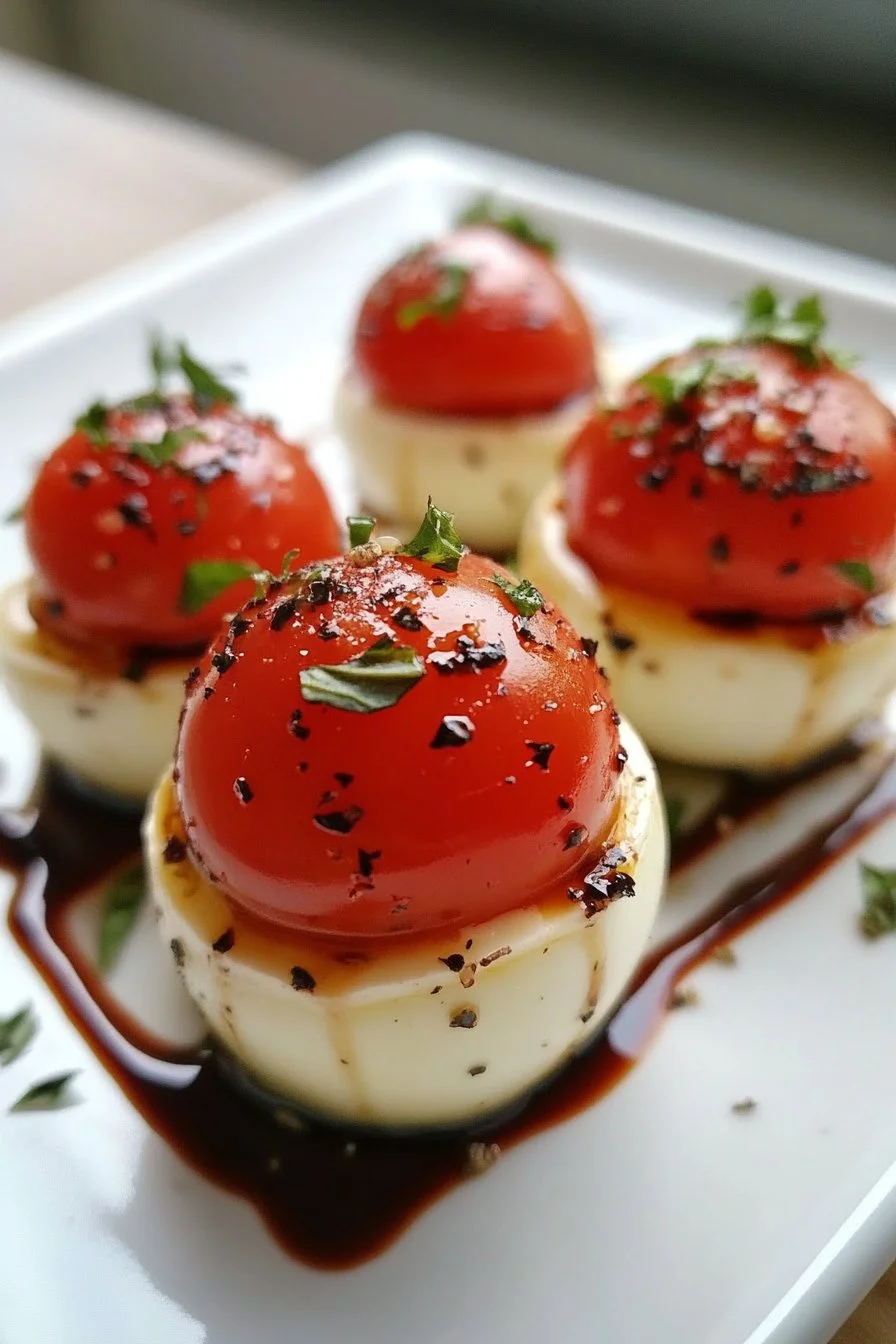Christmas Mini Caprese Salad Cups