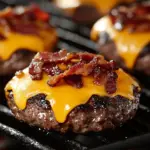 Delicious Crack Burgers stacked high with toppings and flavorful sauces.