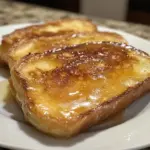 Delicious Crème Brûlée French Toast topped with caramelized sugar