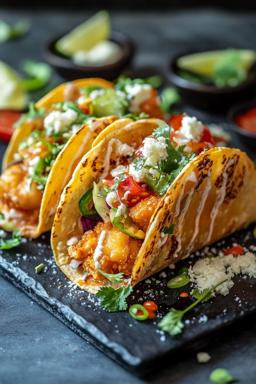 Crispy Chicken Wonton Tacos