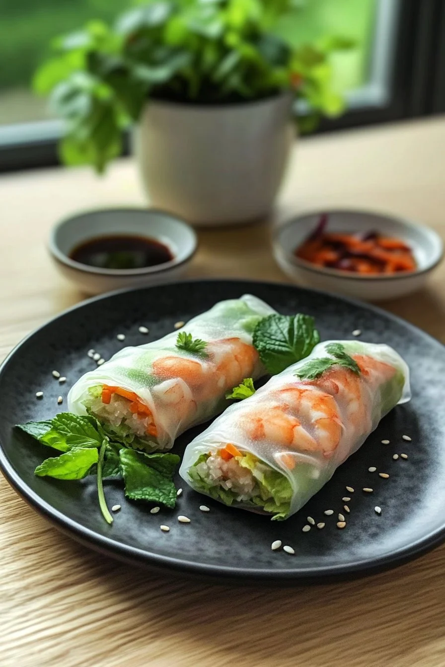 Crispy Rice Paper Spring Rolls