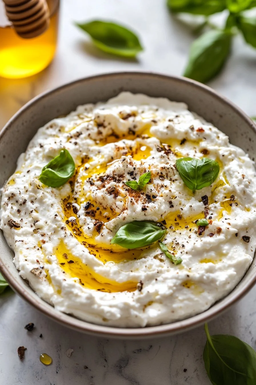 Delicious Ricotta Dip with Hot Honey