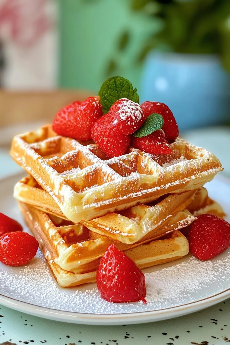 Fluffy Greek Yogurt Waffles