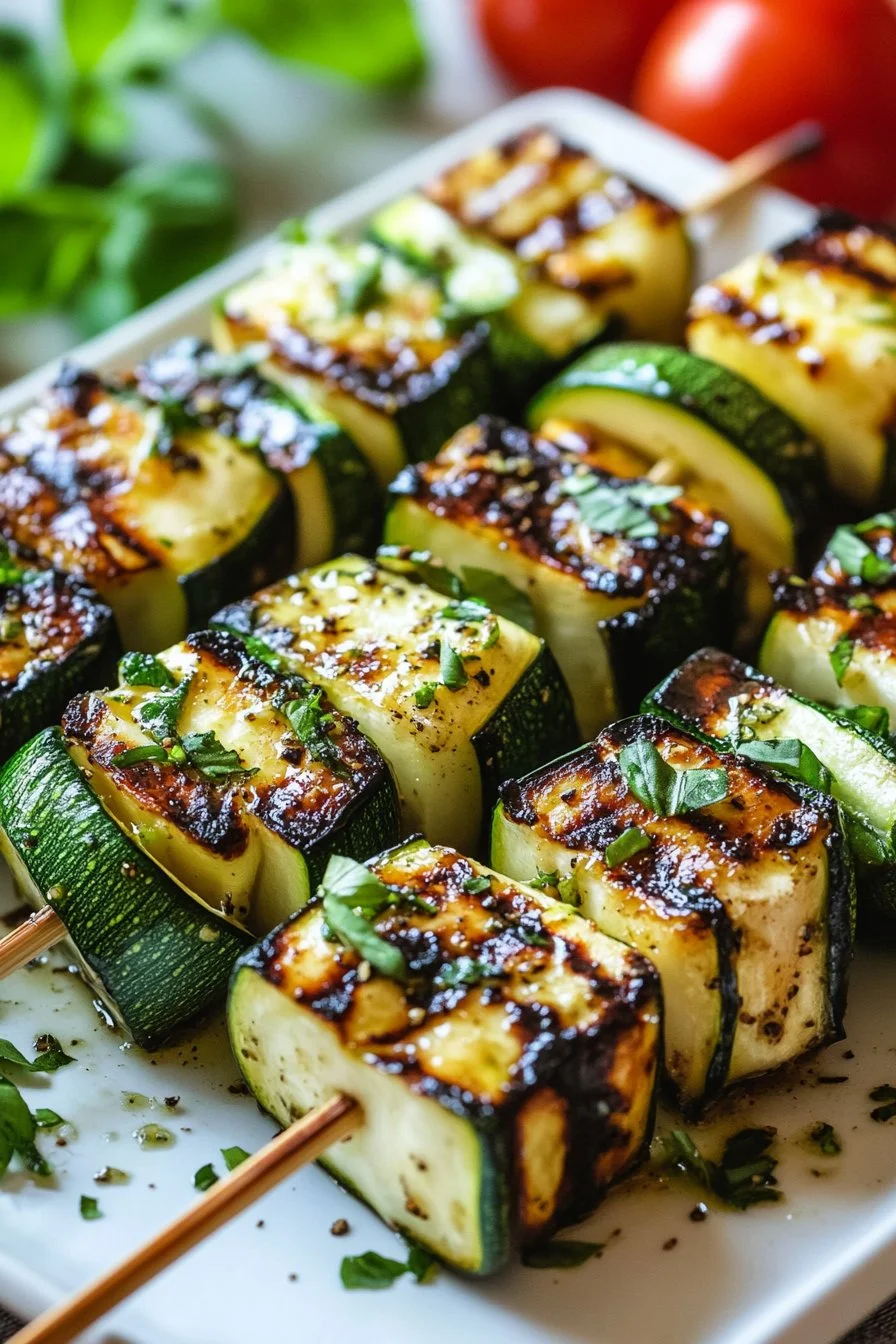Garlic Butter Zucchini Skewers