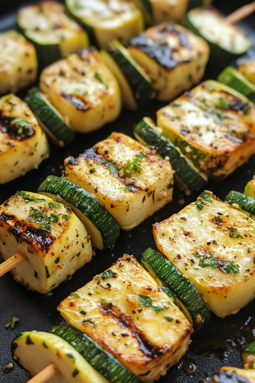 Garlic Butter Zucchini Skewers