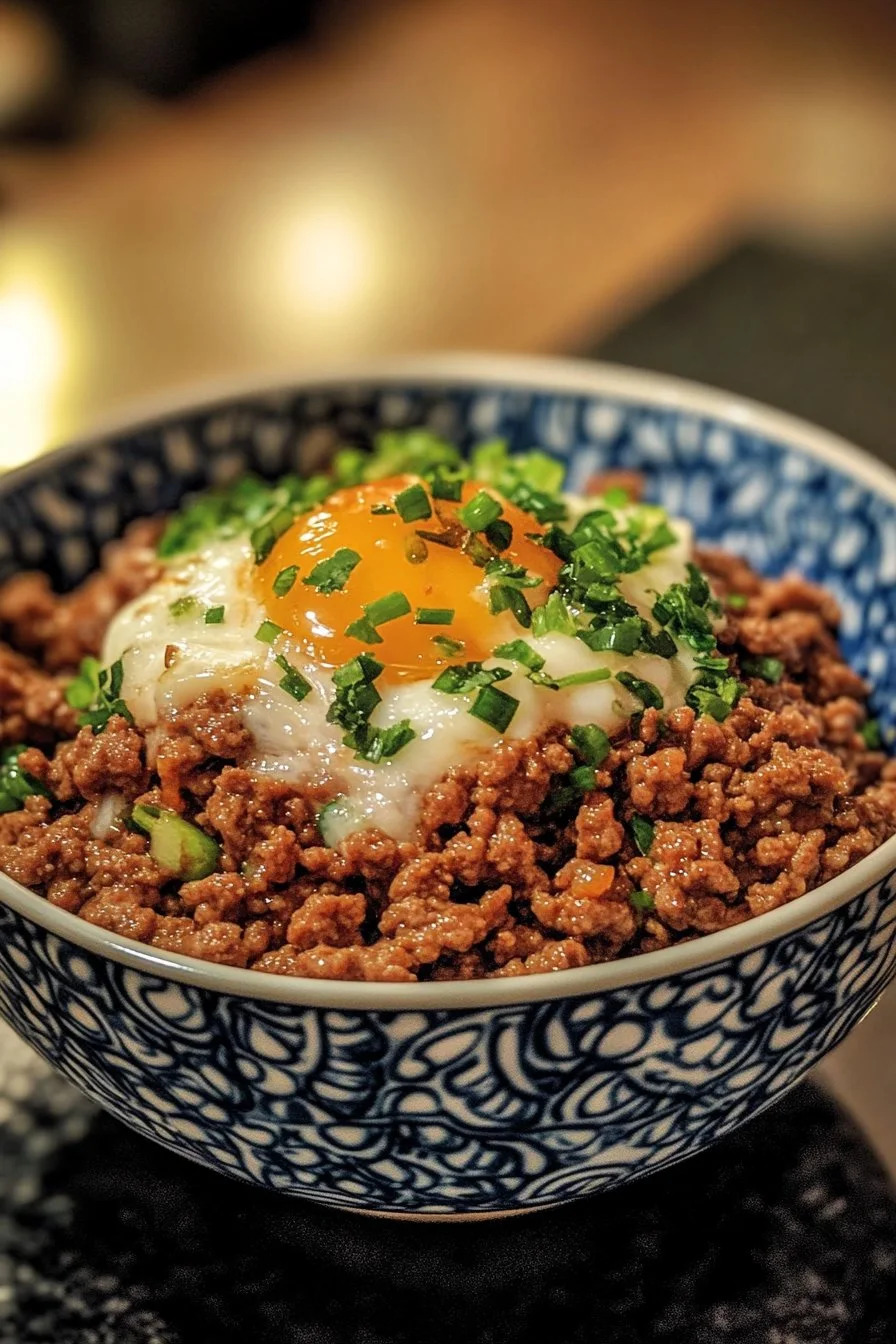 Ground Beef Hot Honey Bowl