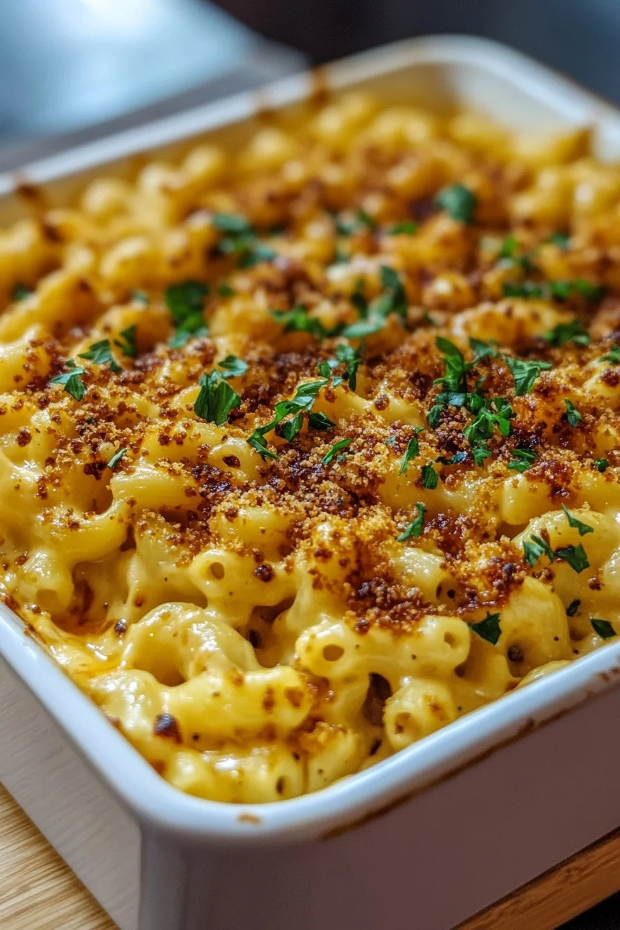 High Protein Honey BBQ Chicken Mac & Cheese