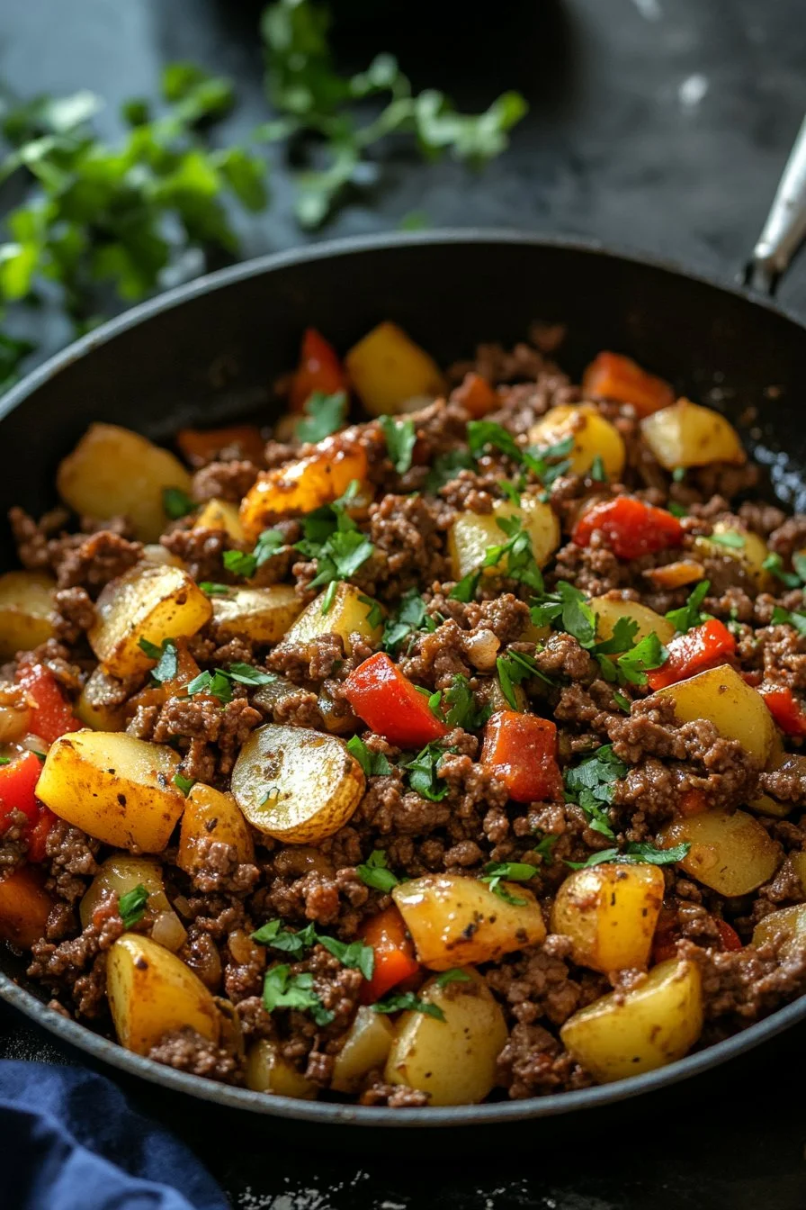 Mexican Ground Beef Stir-fry with Potatoes