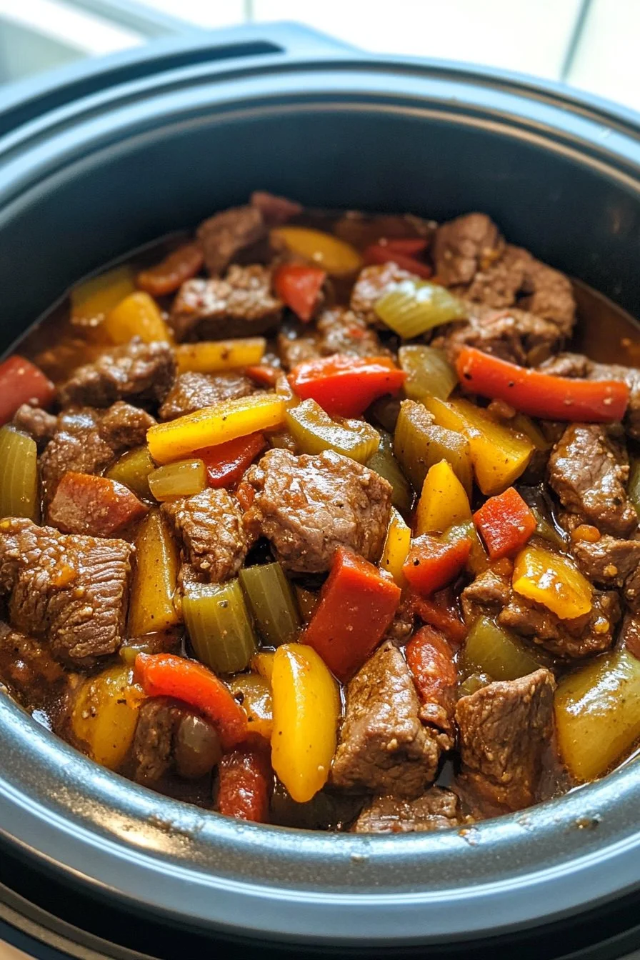 Pepper Steak in a Crock Pot