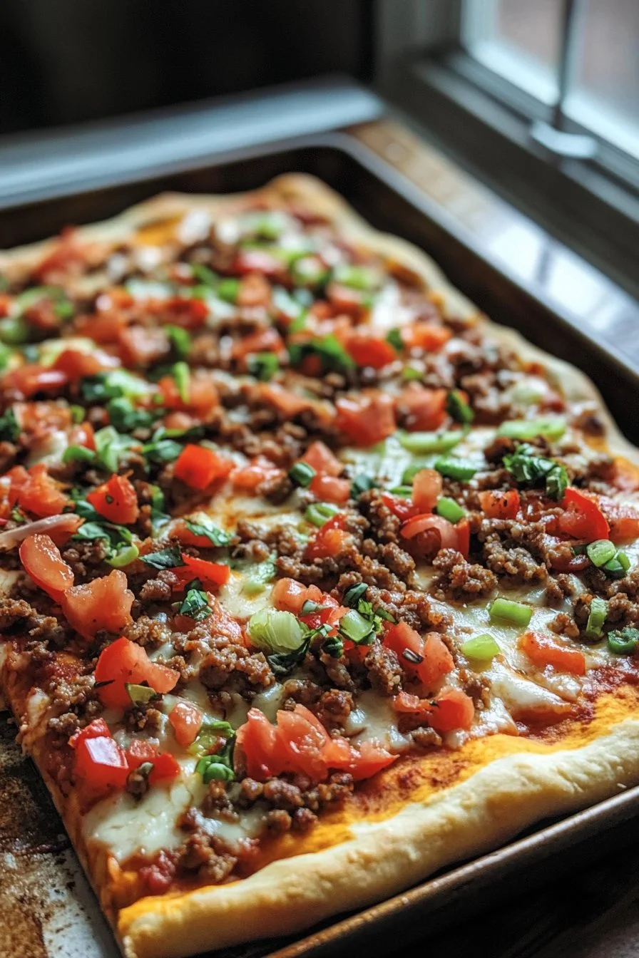 Sheet Pan Taco Pizza