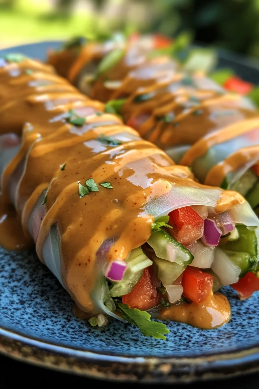 Spring Roll Salad with Peanut Sauce
