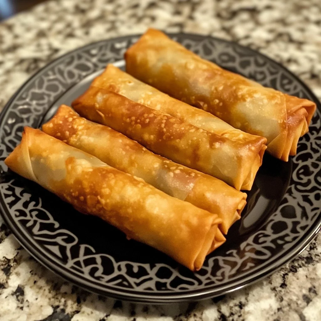 Delicious homemade spring rolls ready to be served