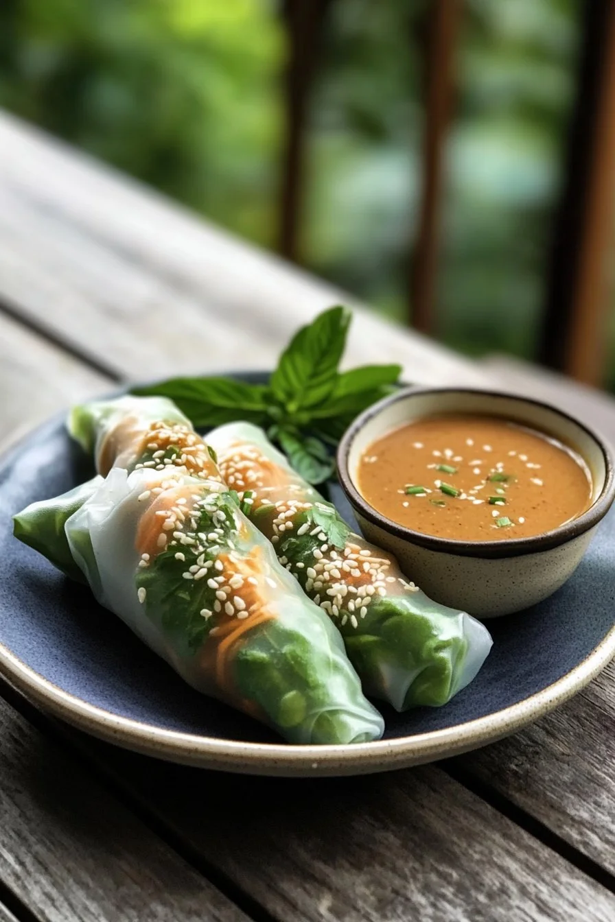 Spring Rolls with Peanut Sauce
