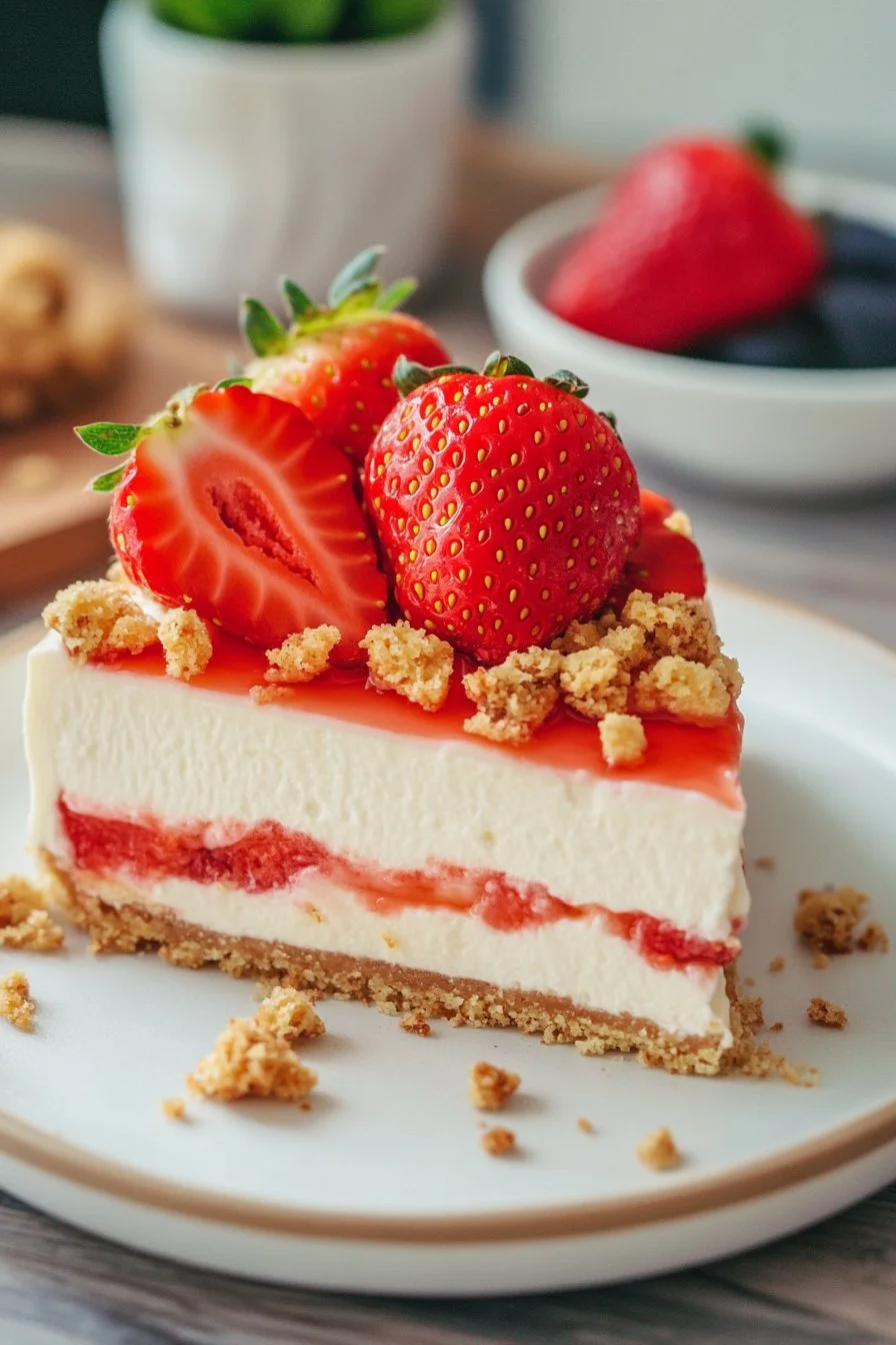 Strawberry Crunch Cheese Cake