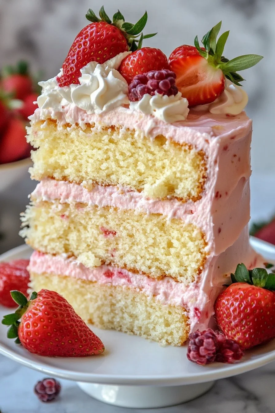 Strawberry Milkshake Pound Cake