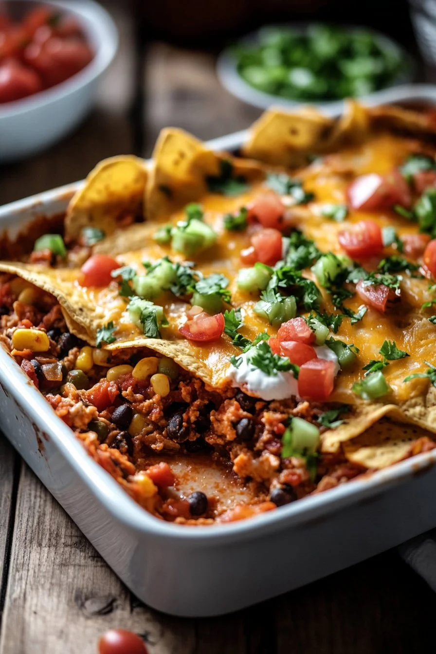 Taco Casserole With Tortillas
