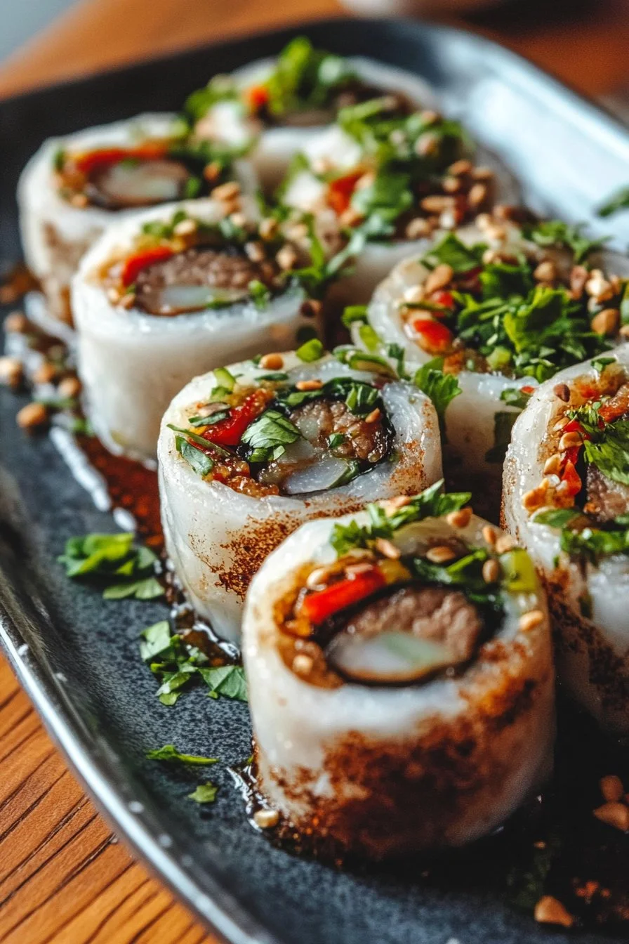 Thai Basil Beef Rolls