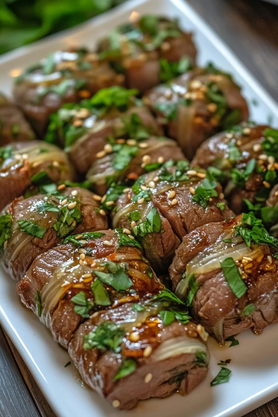 Thai Basil Beef Rolls