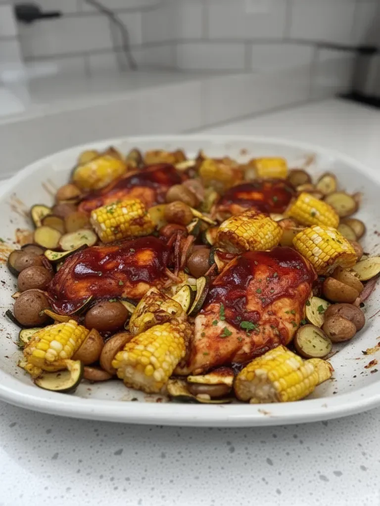 BBQ Chicken Sheet Pan Meal