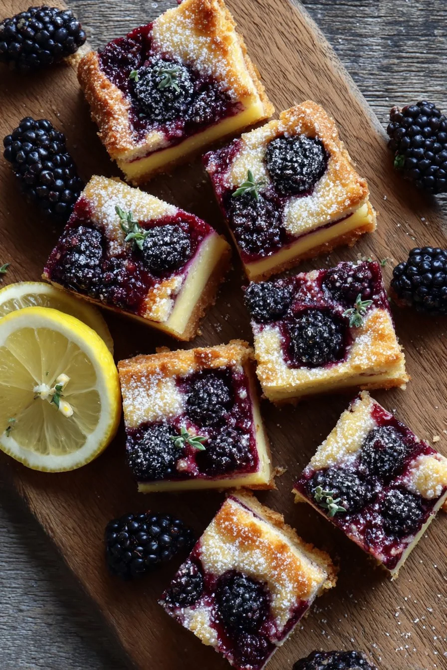 Blackberry Lemon Thyme Squares