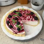 Delicious Blackberry Lemonade Pie dessert with vibrant berries and lemon zest