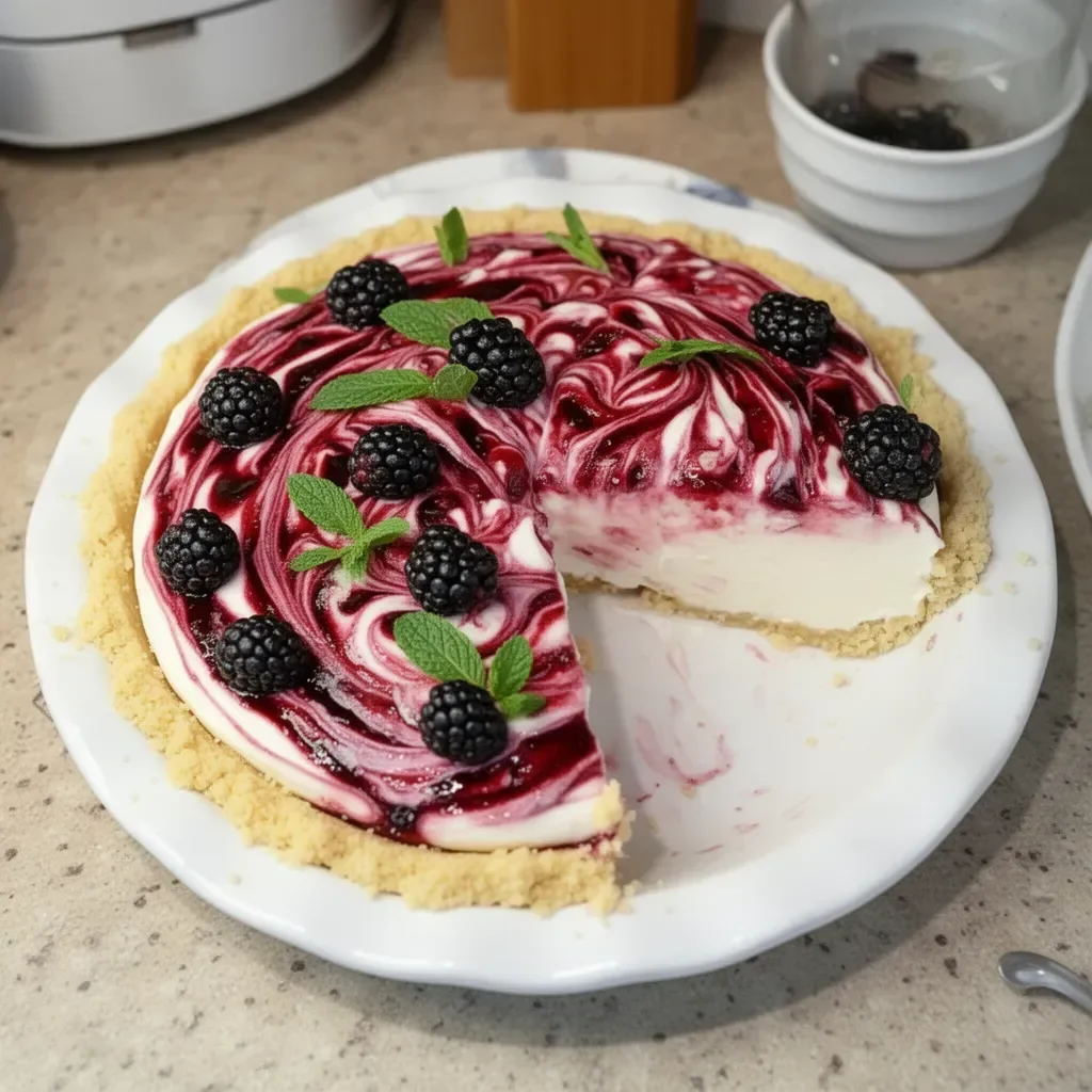 Delicious Blackberry Lemonade Pie dessert with vibrant berries and lemon zest