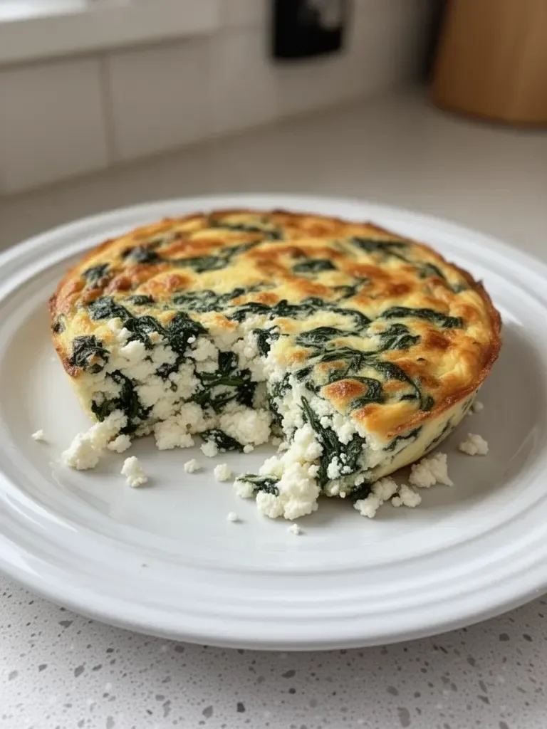 Cottage Cheese and Spinach Crustless Quiche