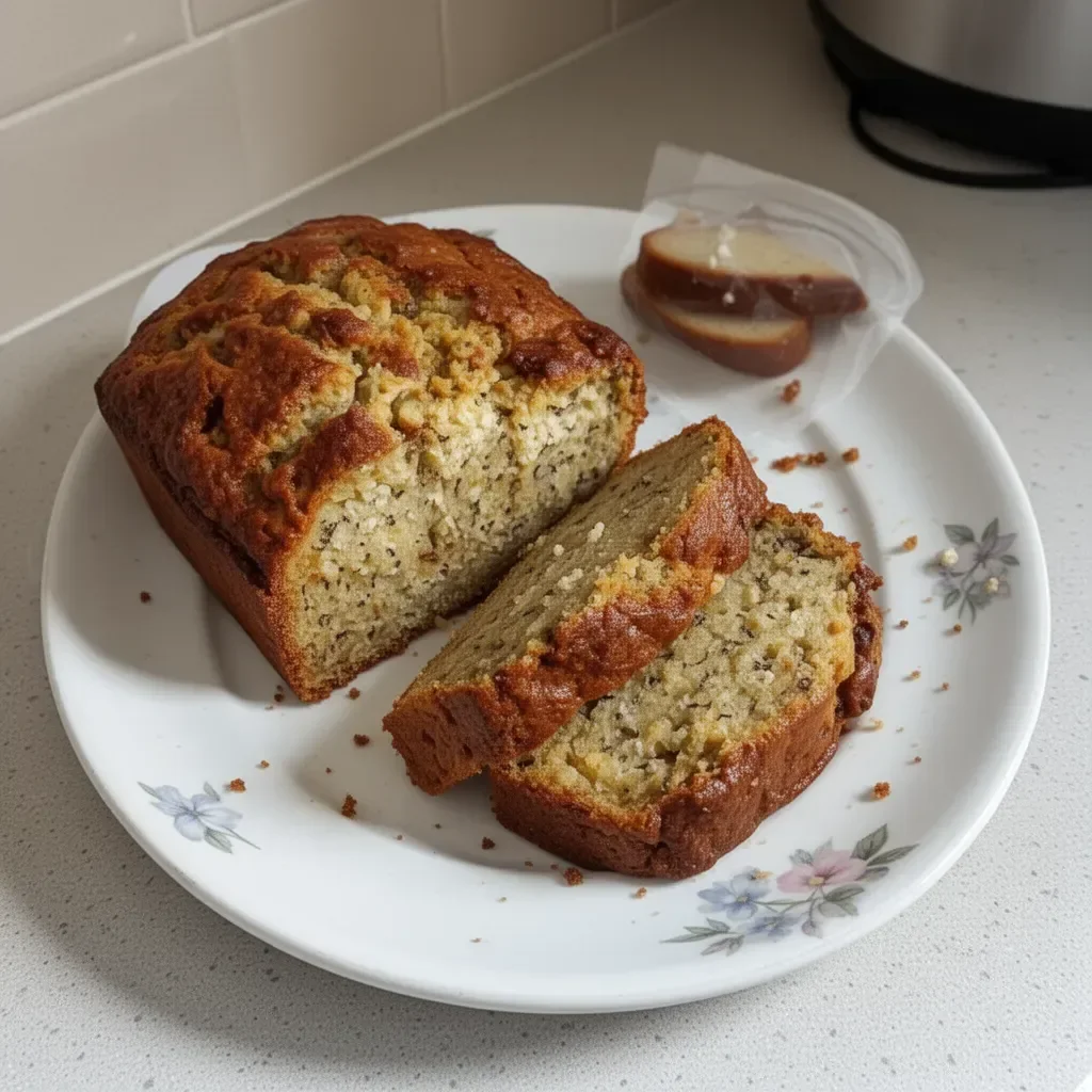 Cottage cheese banana bread without flour, fresh and healthy recipe