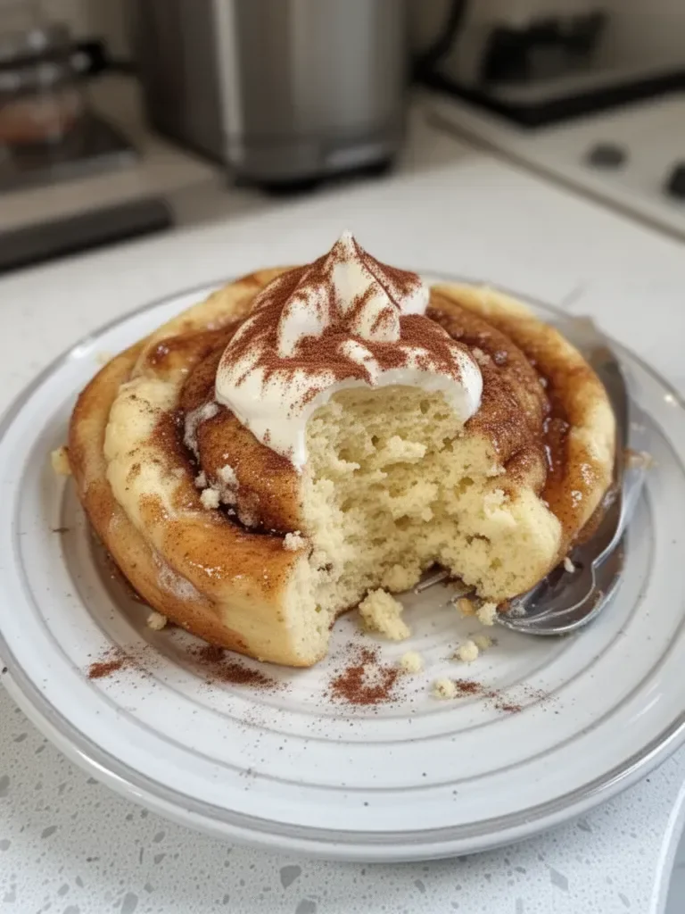 Cottage Cheese Cinnamon Roll Mug Cake