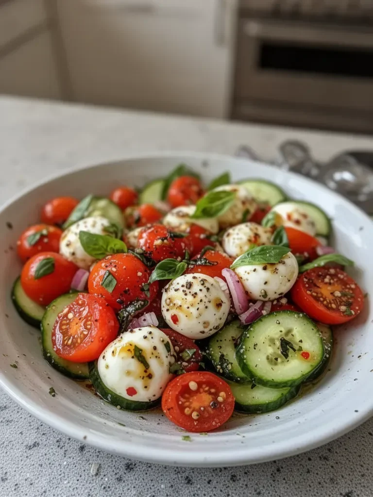 Cucumber Caprese Salad