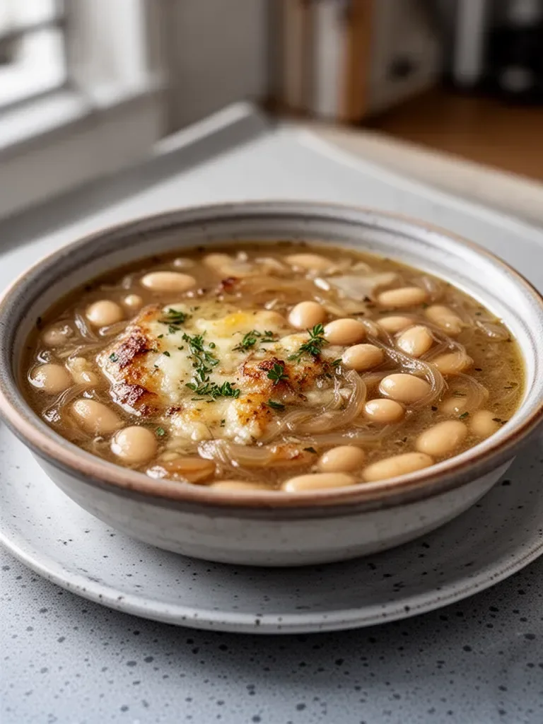 French Onion and Butter Bean Soup