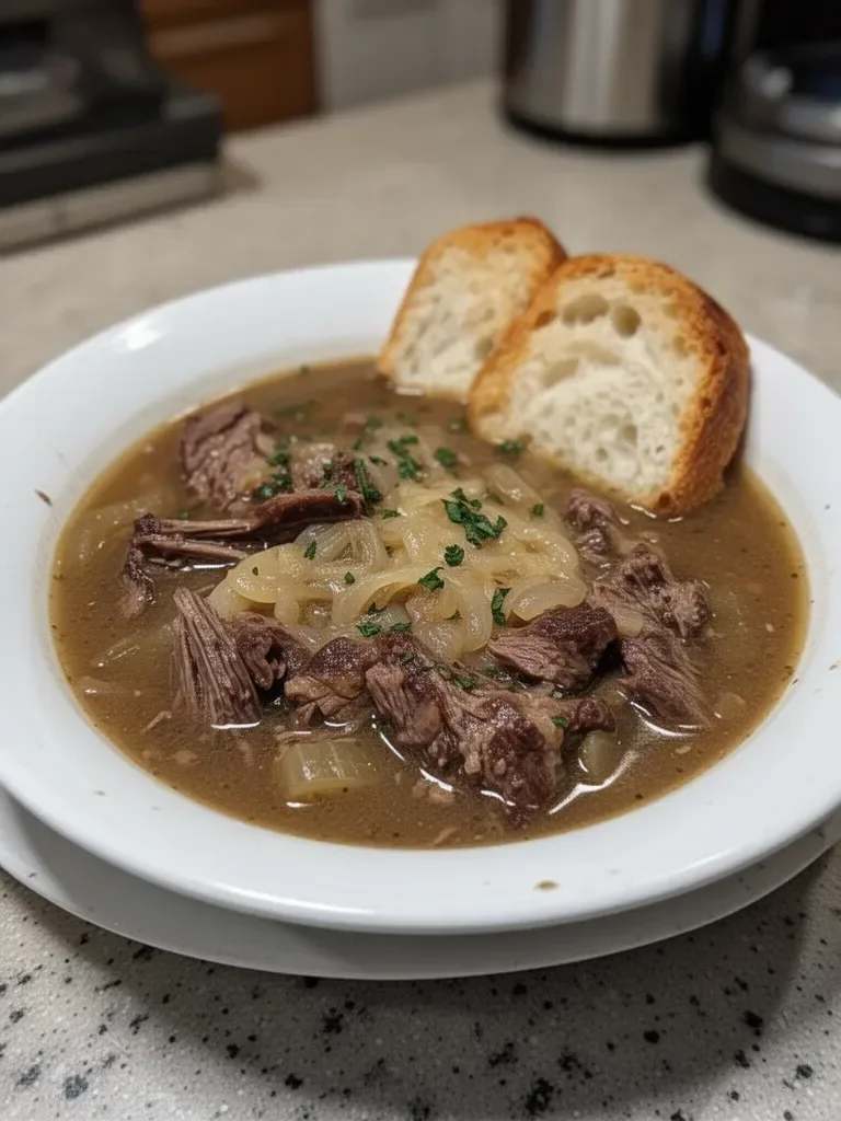 French Onion Beef Short Rib Soup