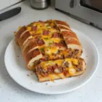 Garbage Bread filled with various ingredients for a delicious meal.