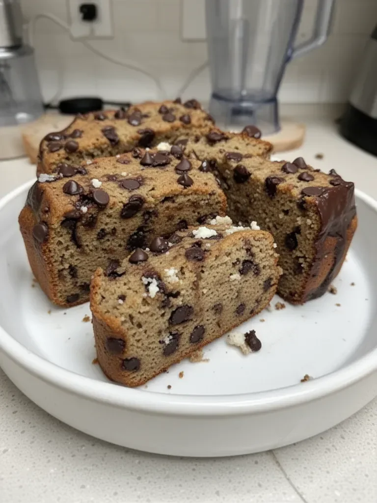 Gluten-Free Blender Banana Bread with Cottage Cheese and Chocolate Chips