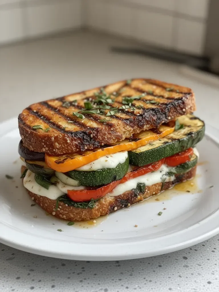 Grilled Veggie & Mozzarella Sandwiches