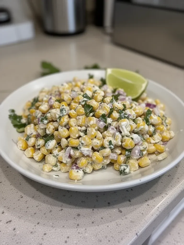 Healthy Street Corn Salad with Greek Yogurt