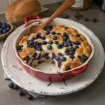 High-protein breakfast bake served in a dish, healthy meal option.