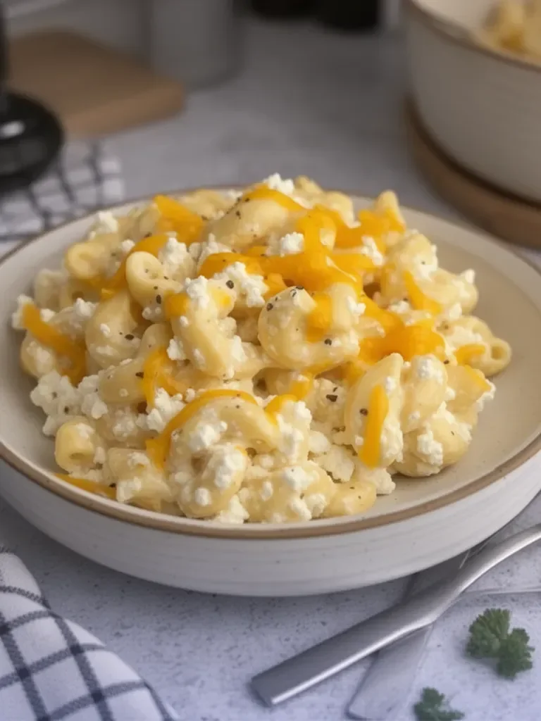 High Protein Cottage Cheese Mac and Cheese