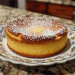 Delicious Italian Grandma's Lemon Custard Cake with fresh lemon zest and creamy filling