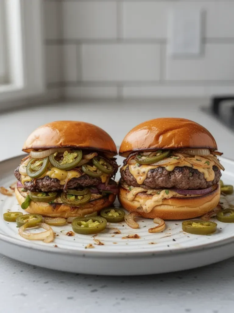 Jalapeño-Onion Smash Burgers