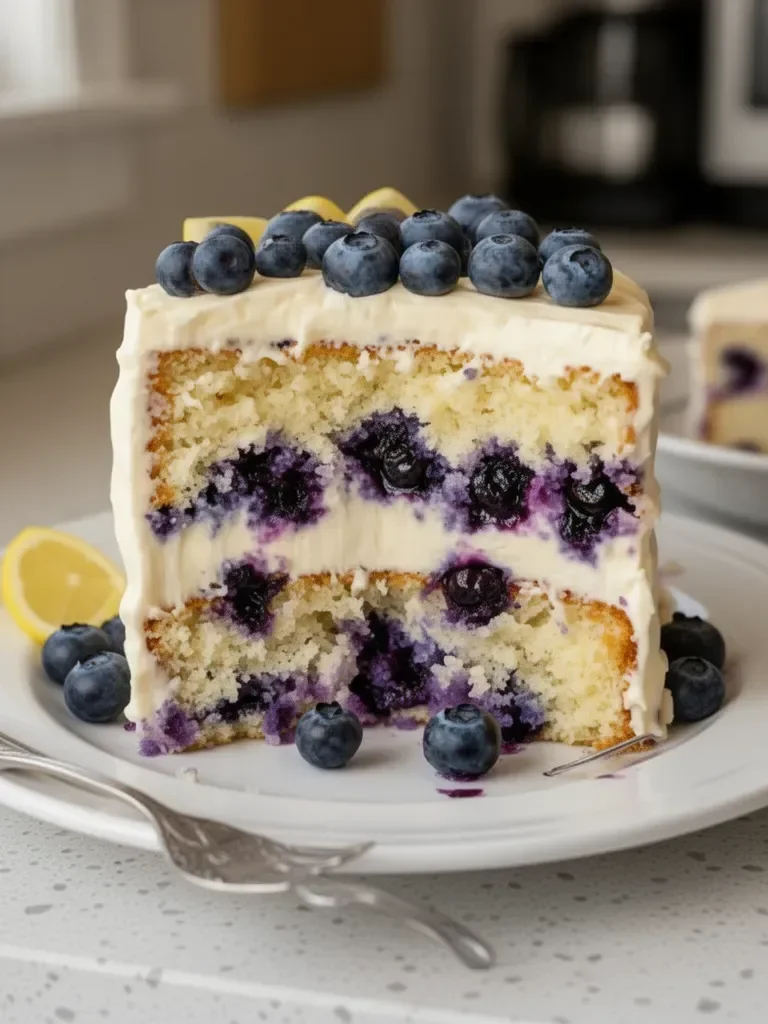Lemon Blueberry Layer Cake