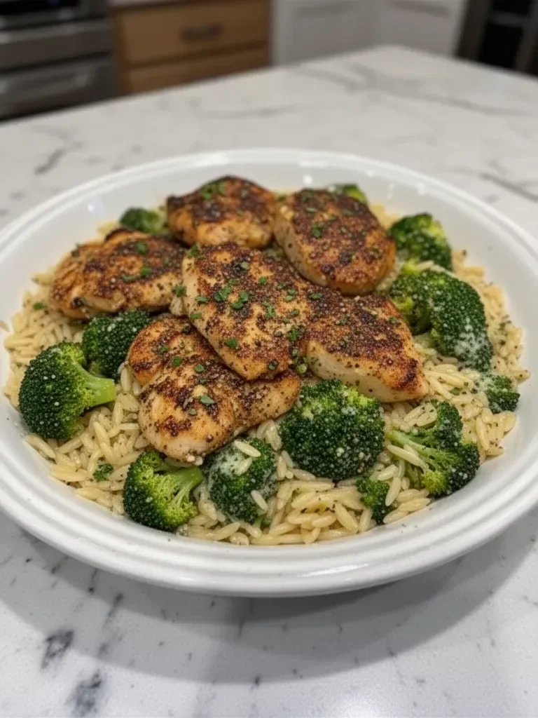 Lemon Pepper Chicken Broccoli Orzo