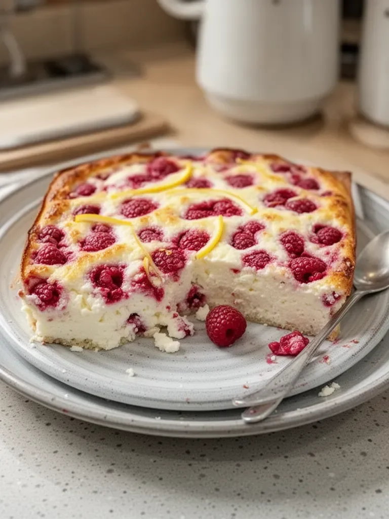 Lemon Raspberry Cottage Cheese Bake – 1 Light, Simple Favorite